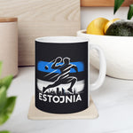 Flag Village Estonia Sporting Flag Ceramic Coffee Mug 11oz FV-MG0013