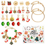 Flag Village DIY Creative Kids Bracelet Ornament 24 Grid Calendar Christmas Surprise Blind Box Silver Set