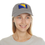 Flag Village Bosnia And Herzegovina Flag Hat Cap with Leather Patch
