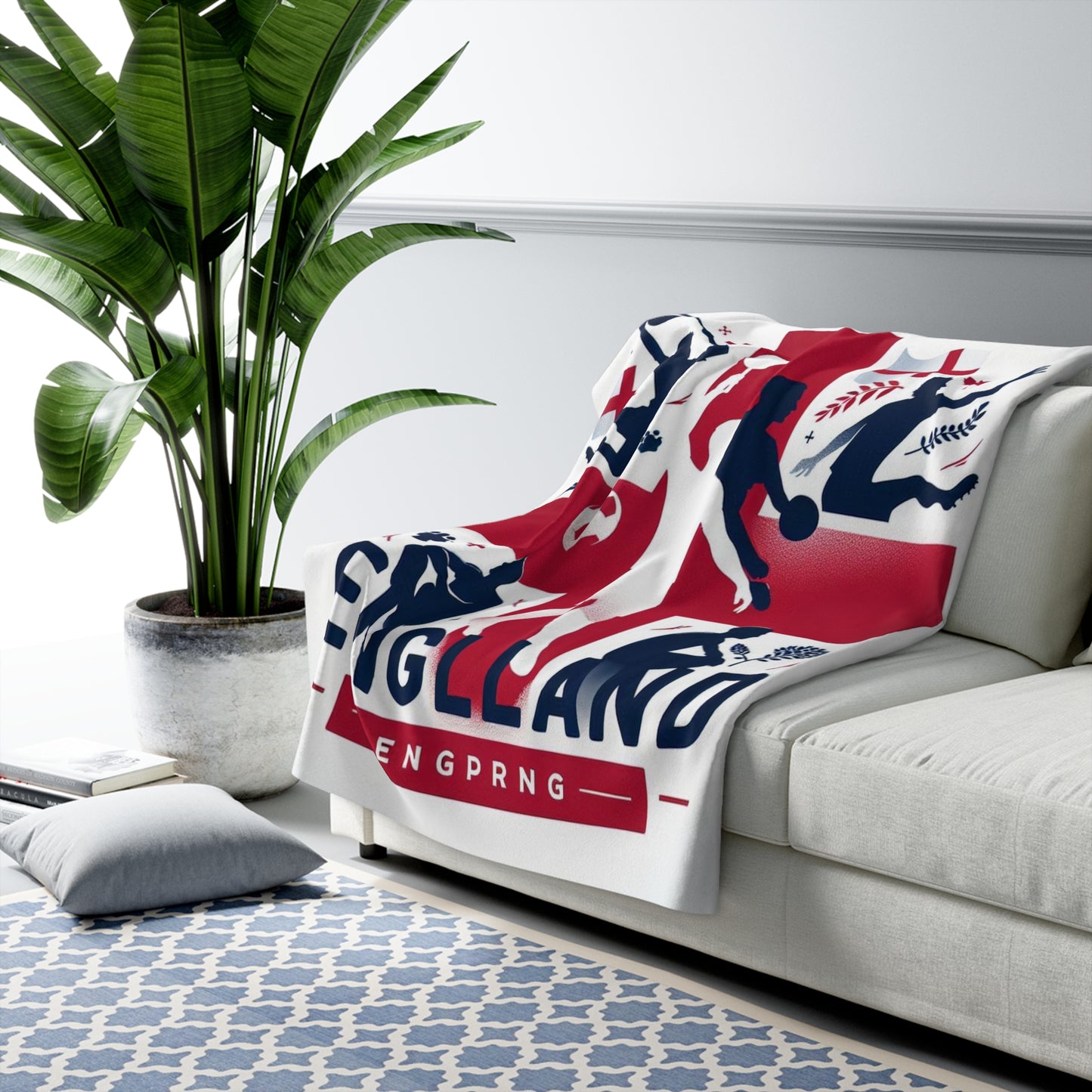 Flag Village ENGLAND Sporting Flag Sherpa Fleece Blanket GBR0009