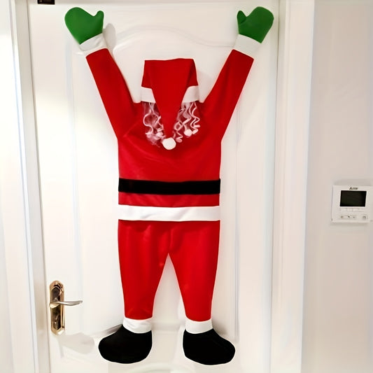 Flag Village Santa Claus Climbing Wall Decor Clothes Christmas Funny Pendant Ornaments Hanging Ornaments Gifts