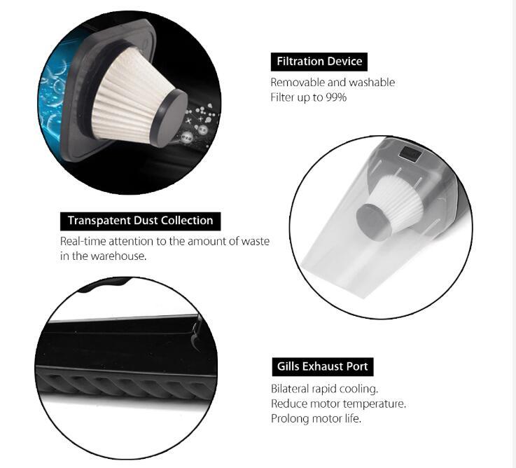 Flag Village Auto Tools High Power Wet and Dry Vacuum Cleaner Car Vacuum Cleaner Super Suction Haipa Handheld