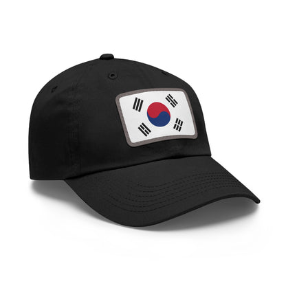 Flag Village South Korea Flag Hat Cap with Leather Patch