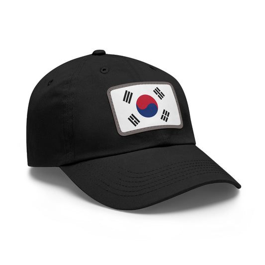 Flag Village South Korea Flag Hat Cap with Leather Patch
