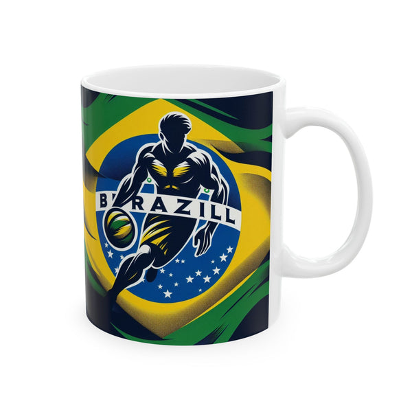 Flag Village Brazil Sporting Flag Ceramic Coffee Mug 11oz