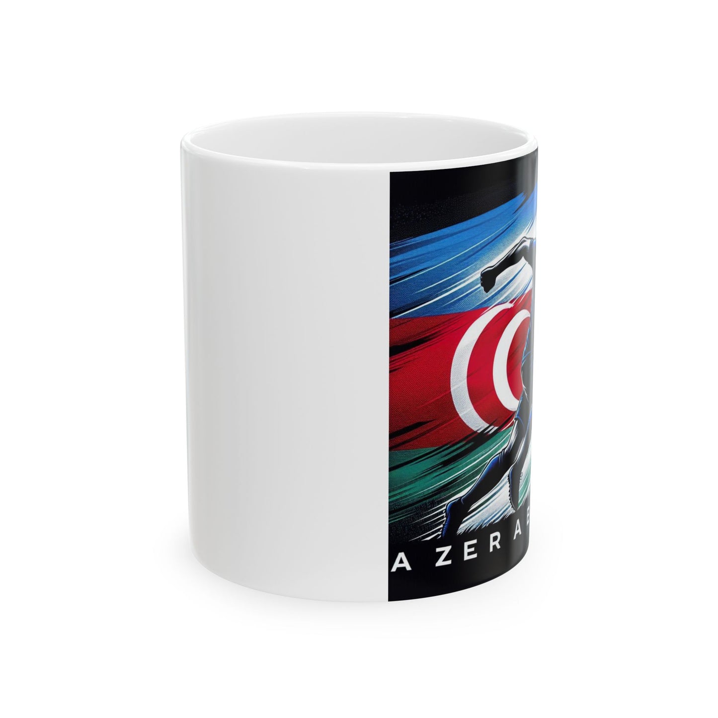 Flag Village Azerbaijan Sporting Flag Ceramic Coffee Mug 11oz FV-MG0204