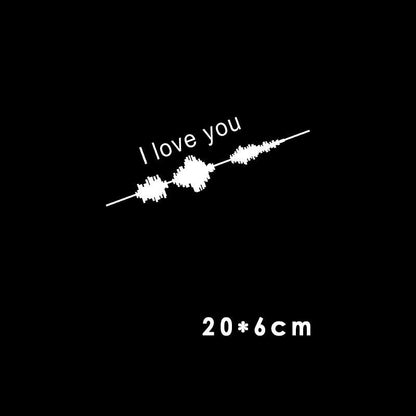 Flag Village Auto Tools Car Electrocardiogram Creative Sound Wave Chart Car Sticker