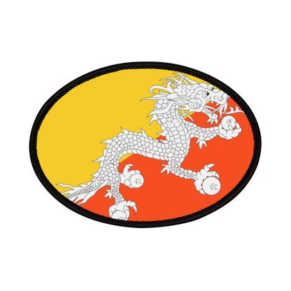 Flag Village Bhutan Flag Embroidery Iron-On Patches