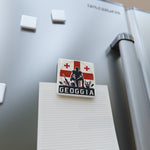 Flag Village Georgia Flag Sporting Porcelain Magnet, Square GEO0004