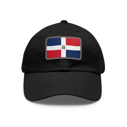 Flag Village Dominican Republic Flag Hat Cap with Leather Patch
