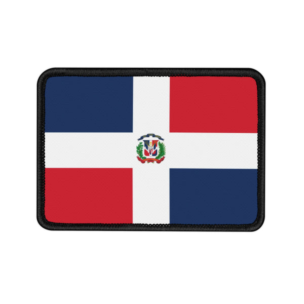 Flag Village Dominican Republic Embroidered Iron-On Patch
