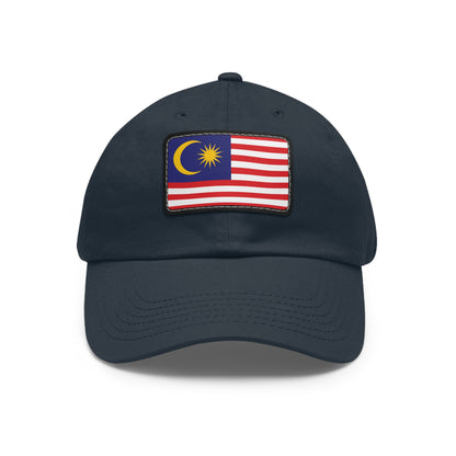 Flag Village Malaysia Flag Hat Cap with Leather Patch