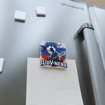 Flag Village Slovenia National Flag Fridge Magnet 2" x 2"
