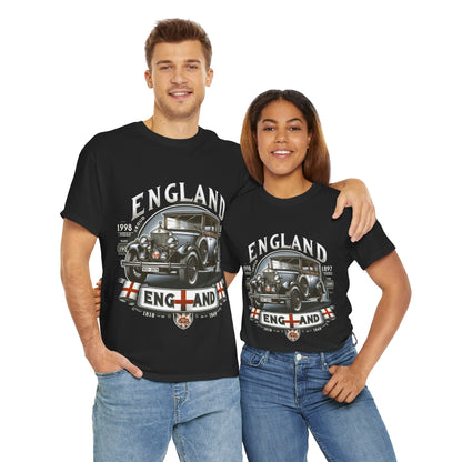 Flag Village UK Vintage Car Flag T-SHIRT Heavy Cotton Tee UK0013