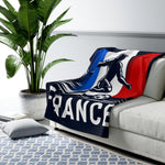 Flag Village France Sporting Flag Sherpa Fleece Blanket FRA0005