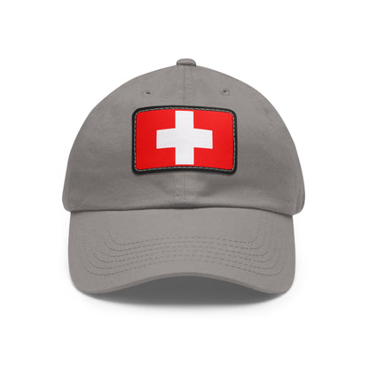 Flag Village Switzerland Flag Hat Cap with Leather Patch