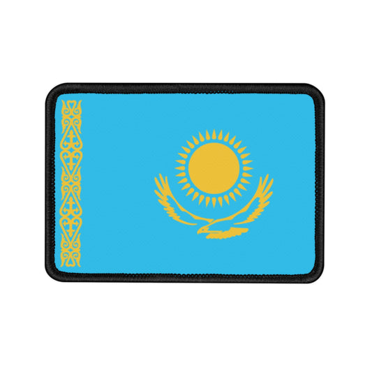 Flag Village Kazakhstan Flag Embroidery Iron-On Patches