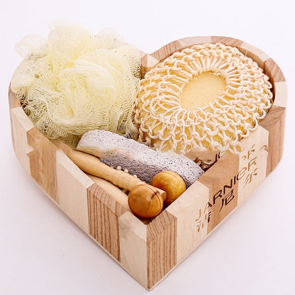 Flag Village Heart-shaped gift box bath set