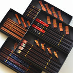 Flag Village Wooden Chopsticks 4 Pairs Of Chopsticks Chopstick Holder Combination Gift Box Set