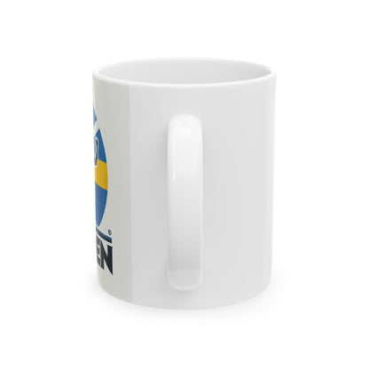 Flag Village Sweden Sporting Flag Ceramic Coffee Mug 11oz SWE0007