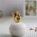 Flag Village Animal figurine decor jewelry box squirrel rabbit cat bird crafts gift home decor jar