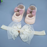 Flag Village New Baby Girl Socks Headband Gift Box