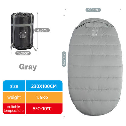 Flag Village Sleeping Bag Adult Outdoor Camping Adult Winter Thickening Cold Protection Single Widening