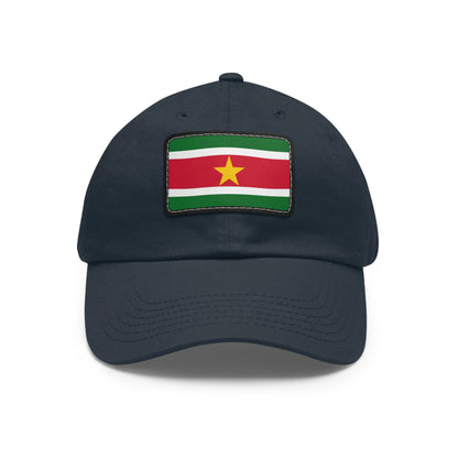 Flag Village Suriname Flag Hat Cap with Leather Patch