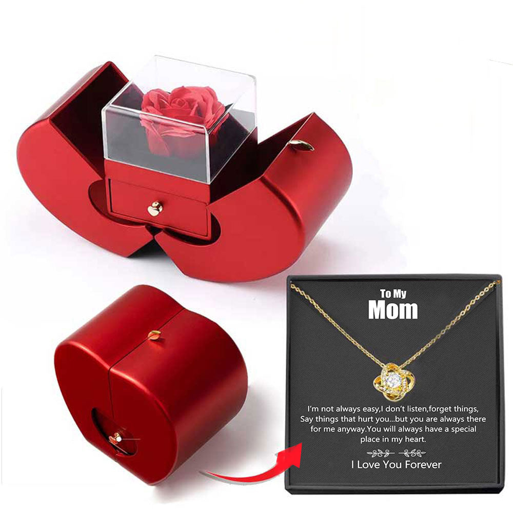 Flag Village Niche Mother's Day Gift Clavicle Chain Apple Box Set
