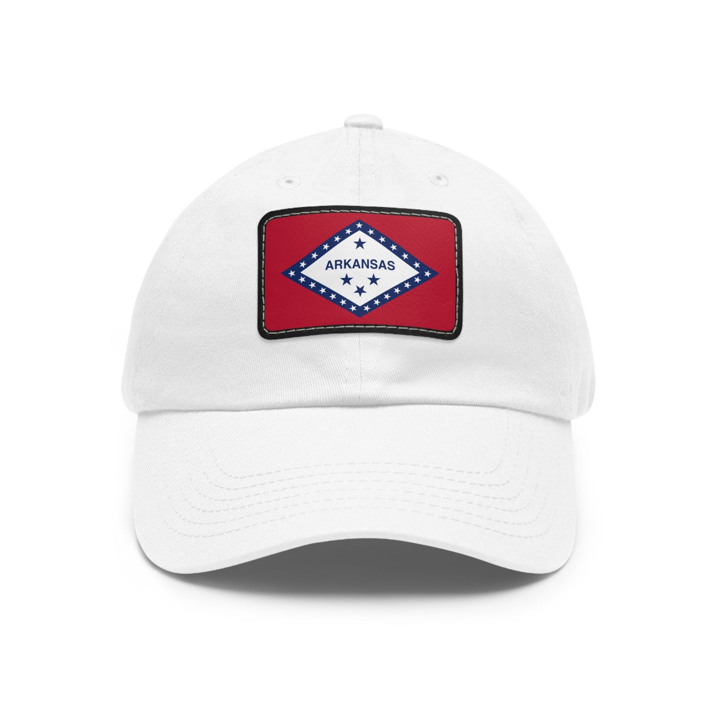 Flag Village USA American Arkansas State Flag Hat Cap with Leather Patch
