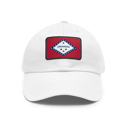 Flag Village USA American Arkansas State Flag Hat Cap with Leather Patch