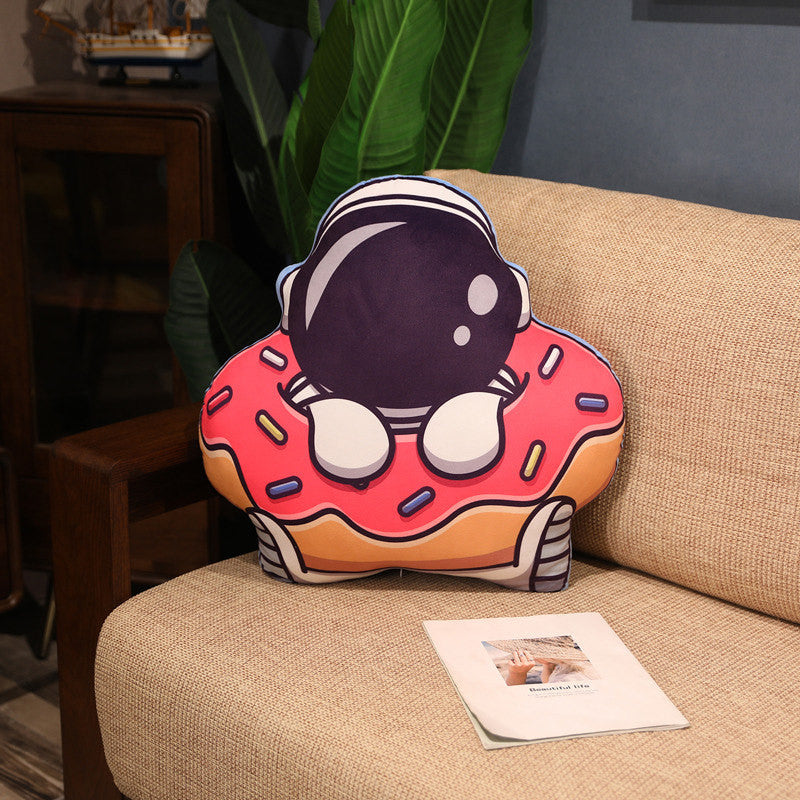 Flag Village Simulation Space Series Plush Pillow Toys Astronaut Spaceman Rocket Spacecraft Stuffed Doll Nap Pillow Kids Birthday Gifts