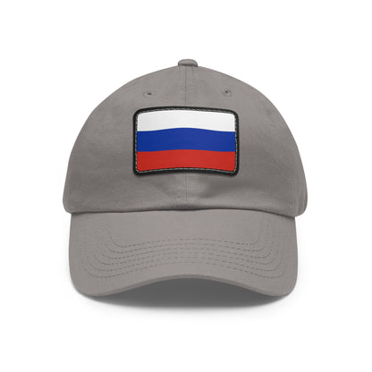 Flag Village Russia Flag Hat Cap with Leather Patch