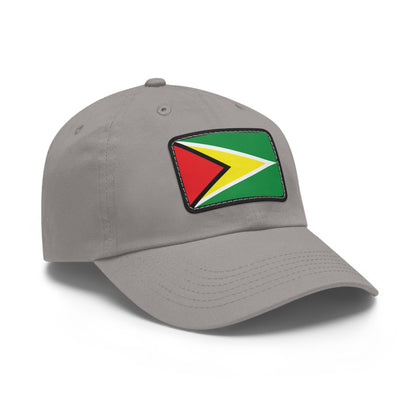 Flag Village Guyana Flag Hat Cap with Leather Patch