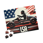 Flag Village United Stetes Racing Car Sporting Flag Puzzle (110, 252, 520, 1014-piece) USA0020