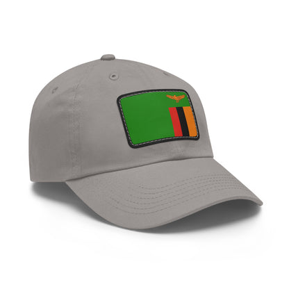 Flag Village Zambia Flag Hat Cap with Leather Patch