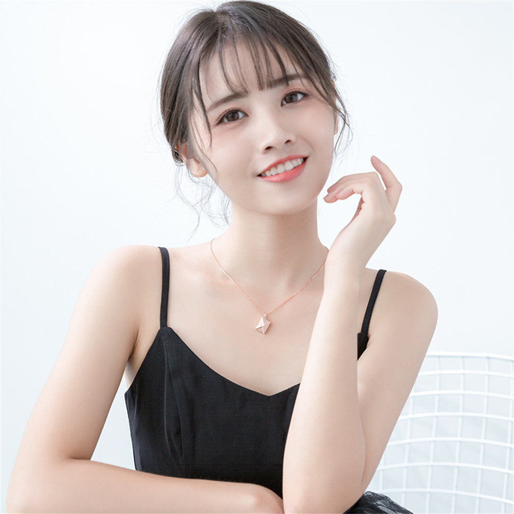 Flag Village Custom Text Love Letter Envelope Pendant Confession Locket Necklace Jewelry Special Gifts For Women Teens Girlfriend Wife Lover