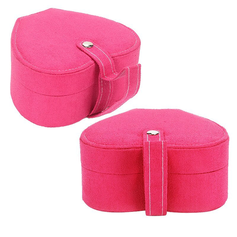 Flag Village Portable Heart-Shaped Jewelry Storage Birthday Gift Jewelry Box
