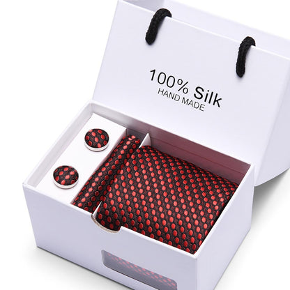 Flag Village Men's gift box 5-piece suit business formal wedding tie