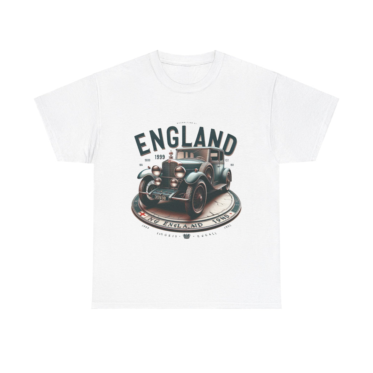 Flag Village UK Vintage Car Flag T-SHIRT Heavy Cotton Tee UK0018