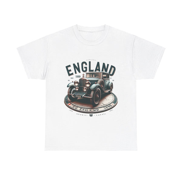 Flag Village UK Vintage Car Flag T-SHIRT Heavy Cotton Tee UK0018