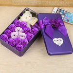 Flag Village Soap Flower Rose Soap Flower Flower Gift Box Valentine's Day Gift for Girlfriend Extra Large Square