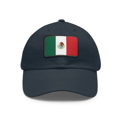 Flag Village Mexico Flag Hat Cap with Leather Patch