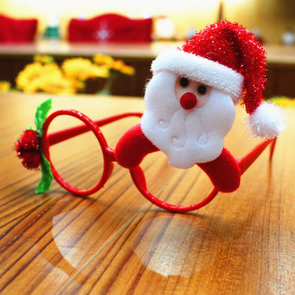 Flag Village Christmas glasses frame Christmas party supplies Christmas gifts Christmas decorations glasses Santa glasses