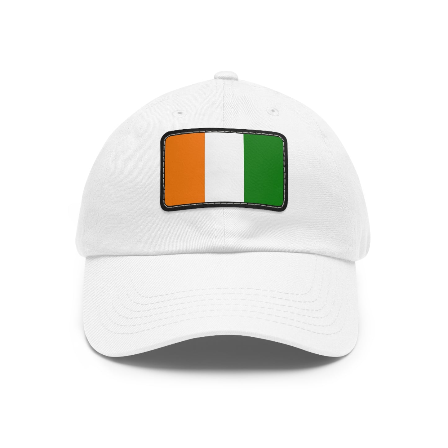 Flag Village Cote D'Ivoire(Ivory Coast) Flag Hat Cap with Leather Patch