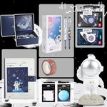 Flag Village Universe Galaxy Exploration Stationery Set Gift Box Spree Birthday Gift Astronaut Notebook Creative Hand Ledger