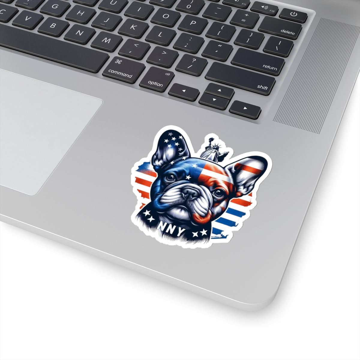 Flag Village USA Flag with French Bulldog Sticker 2", 3", 4", 6" USA0001