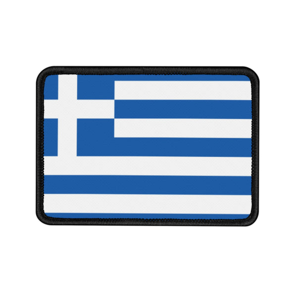 Flag Village Greece State Flag Embroidered Iron-On Patch