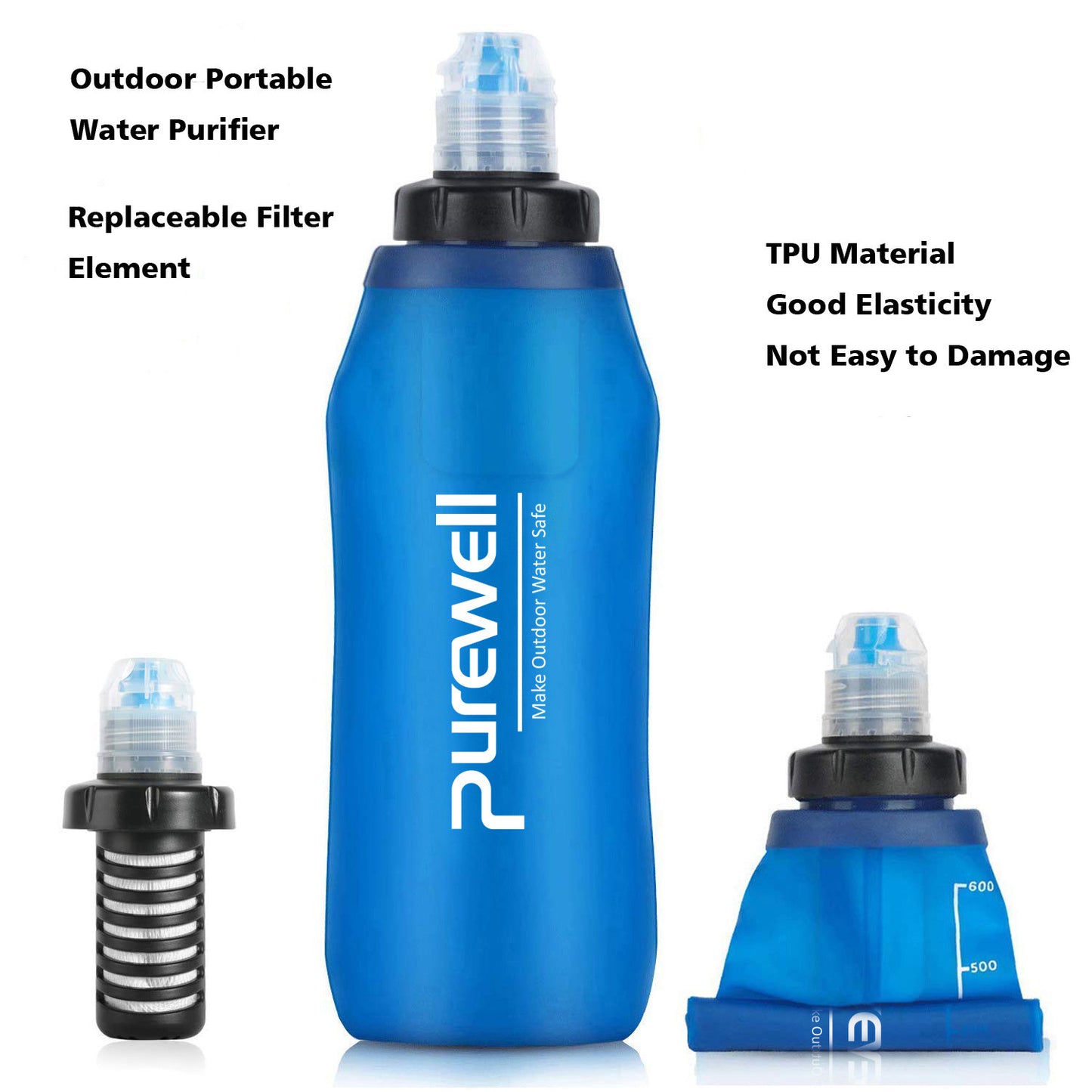 Flag Village Outdoor Portable Water Purifier Personal Filter