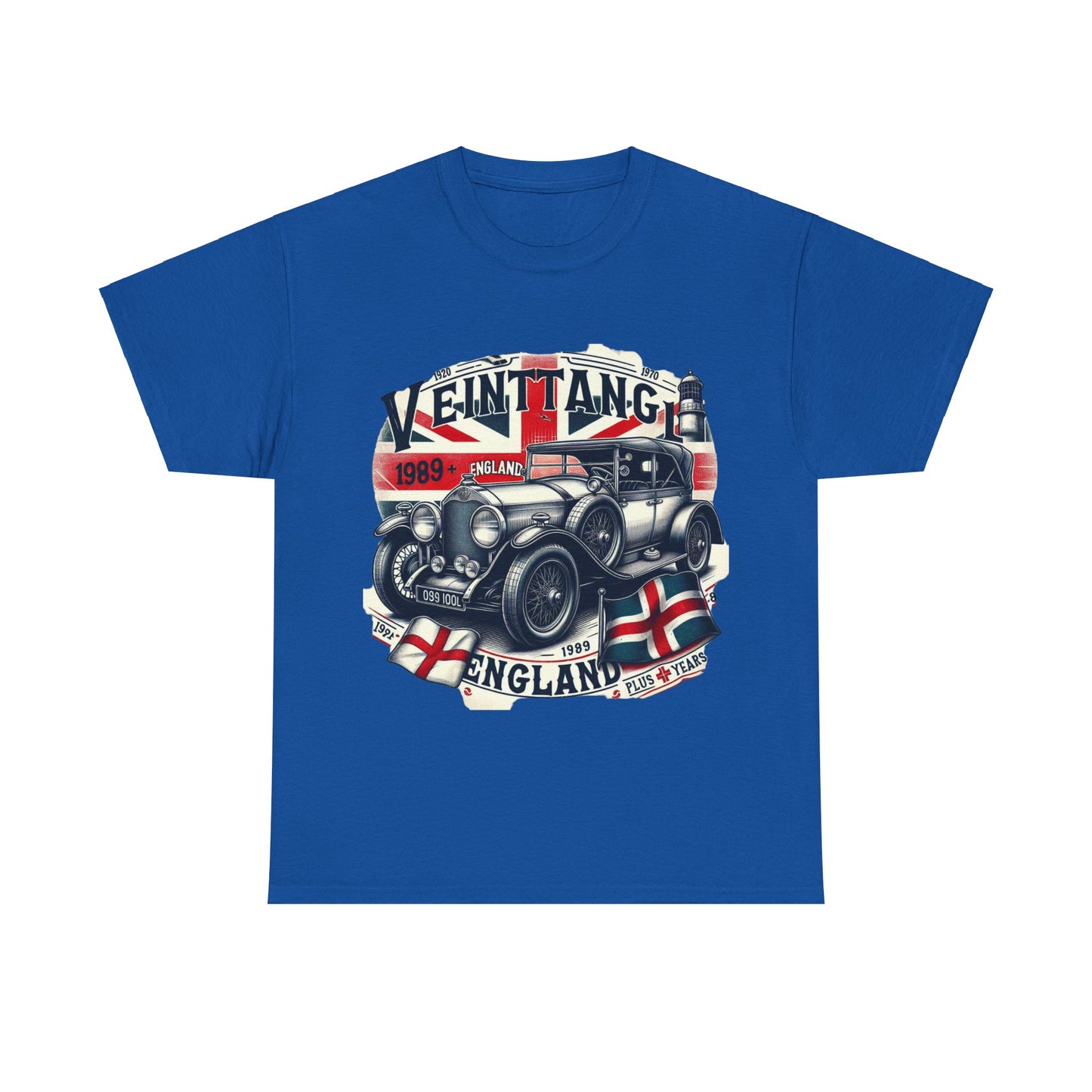 Flag Village UK Vintage Car Flag T-SHIRT Heavy Cotton Tee UK0006